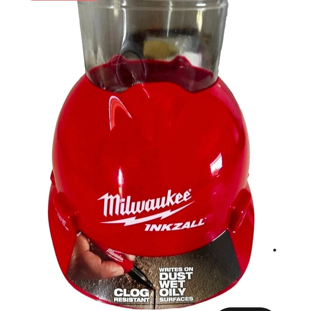 Milwaukee INKZALL Hard Hat Merchandiser Display Red Promotional Tool Storage NIB